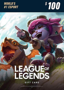 League of Legends Gift Card - 100 USD